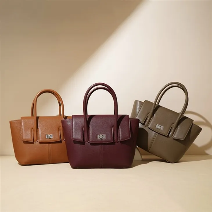Brown Business Leather Tote Bag high quality