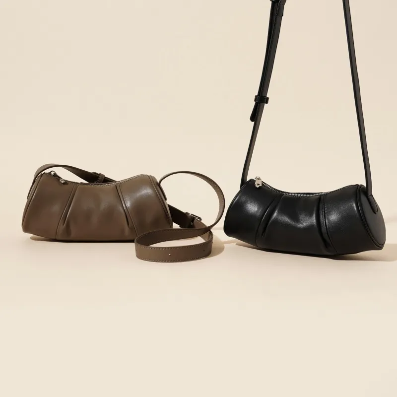 Besti hönnuður einkaleyfi leður öxl krosspokar með einni ól