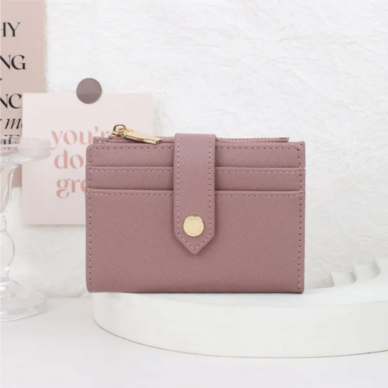 Hönnuður kvenkynsskírteinishafi Bifold veski með smellulokun