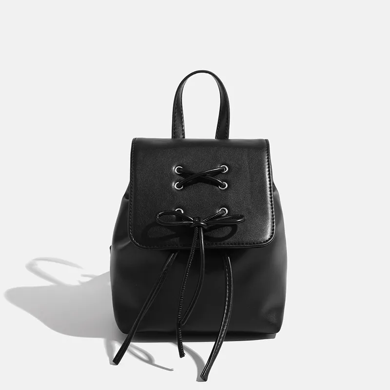 German Best Ultralight Black Leather Single Strap bakpoki