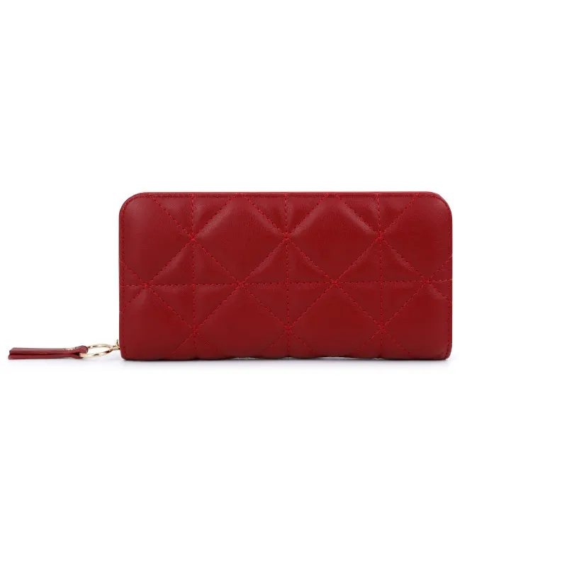 High End Leður Nafnspjöld Peningaklemma Veski með rennilás